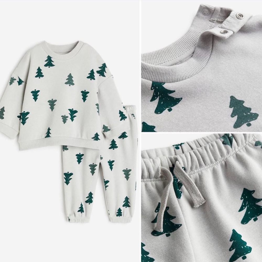 H&M Christmas Tree Sweatsuit *See Description*